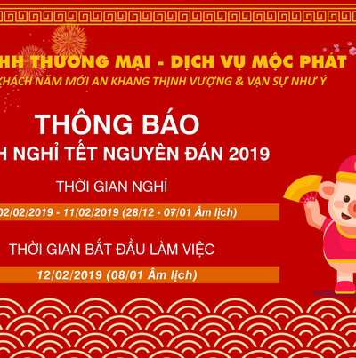 Lịch nghỉ Tết Kỷ Hợi 2019