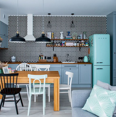 Sáng tạo không gian nội thất với gỗ công nghiệp xanh pastel