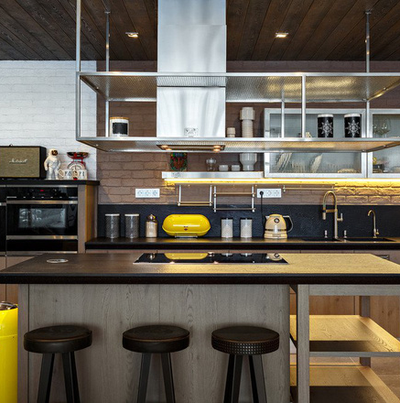 Không gian bếp mang phong cách công nghiệp đẹp hút ánh nhìn