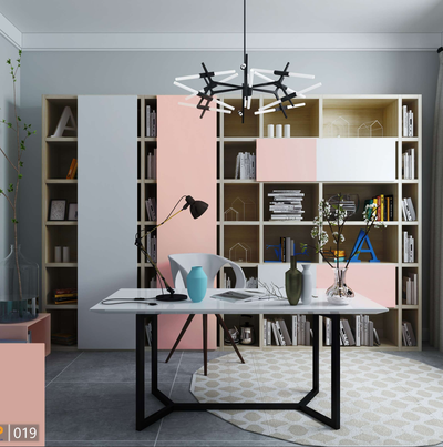 Giảm căng thẳng khi trang trí phòng làm việc với màu hồng pastel