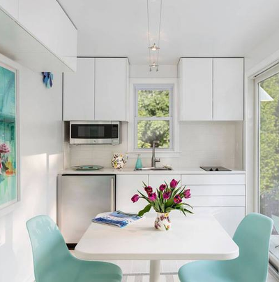 Kiểu bếp nhỏ sành điệu bằng gỗ công nghiệp tối ưu không gian