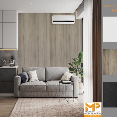 Không gian trở nên ấn tượng với những mảng màu đối lập