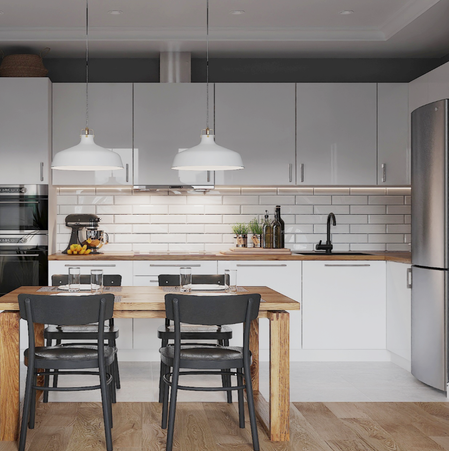 Vẻ đẹp mộc mạc của melamine 821 càng trở nên nổi bật khi kết hợp cùng Acrylic trắng