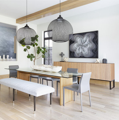 Để không gian phòng ăn mát lành, đừng quên bổ sung cây xanh