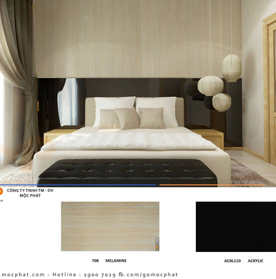 Những không gian phòng ngủ ứng dụng ván phủ Acrylic đẹp ngây người