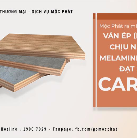 Mộc Phát ra mắt ván ép (Plywood) chịu nước phủ Melamine trực tiếp đạt chuẩn Carb P2 xuất khẩu Mỹ