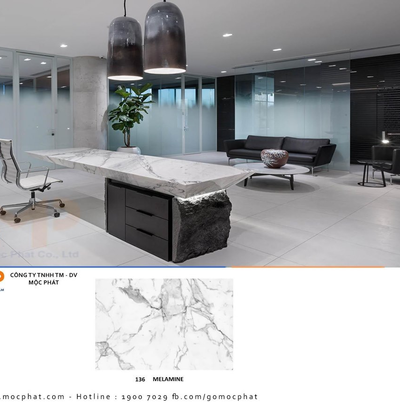 Bàn làm việc bằng ván công nghiệp phủ Melamine sang trọng và thân thiện