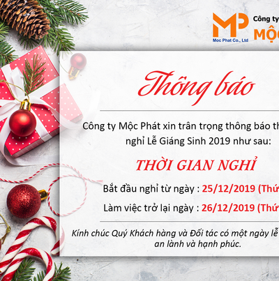 Thông báo nghỉ Lễ Giáng Sinh 2019