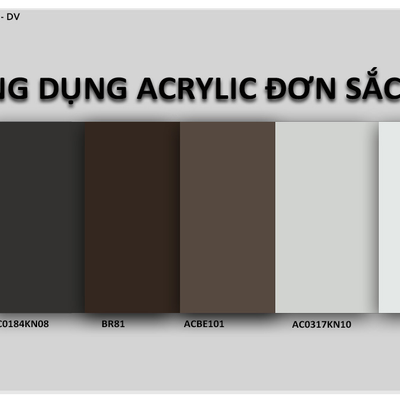 Acrylic đơn sắc: Vật liệu đa sắc thái từ cá tính đến sang trọng