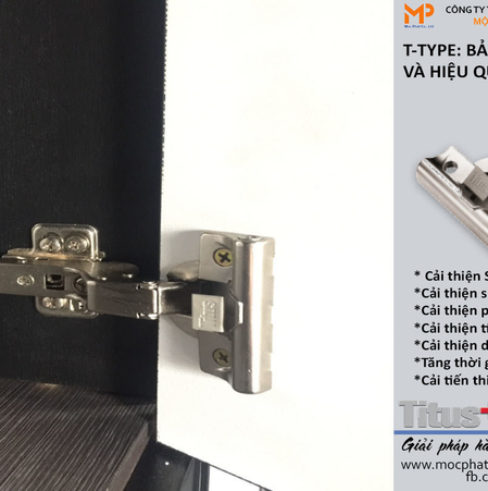 Ứng dụng bản lề giảm chấn Titus