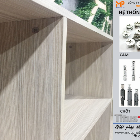Ứng dụng cam chốt Titus trong nội thất