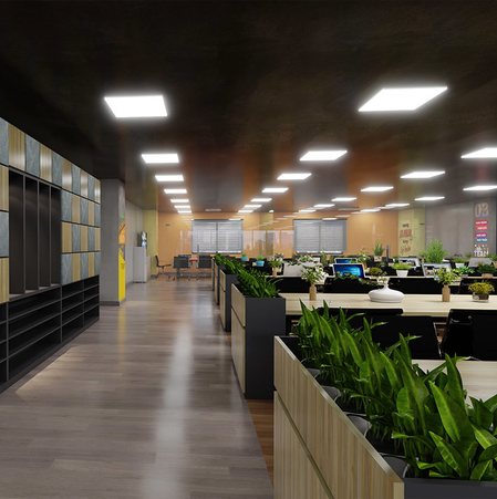 MDF phủ melamine ứng dụng trong nội thất văn phòng