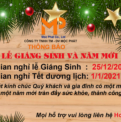 THÔNG BÁO NGHỈ LỄ GIÁNG SINH VÀ TẾT DƯƠNG LỊCH