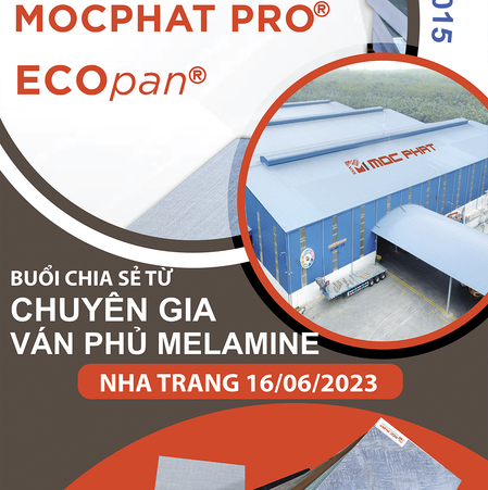 Mộc Phát chia sẻ về bộ 3 sản phẩm mới về Công nghệ phủ Melamine trên cốt/lõi Nhựa, Plywood và Gỗ ghép tại Nha Trang