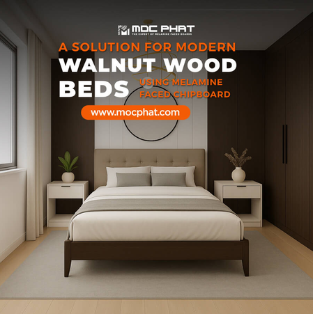 A Solution For Modern Walnut Wood Beds Using Melamine Faced Chipboard