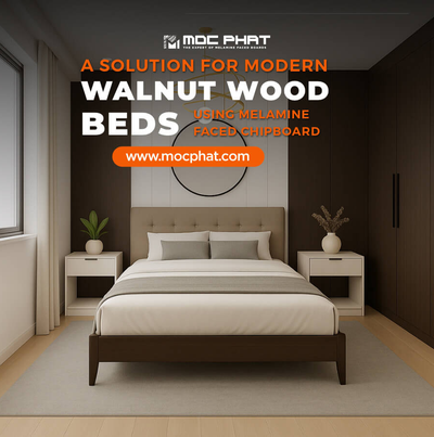 A Solution For Modern Walnut Wood Beds Using Melamine Faced Chipboard