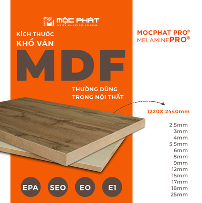 Kích Thước Khổ Ván MDF Thường Dùng Trong Nội Thất
