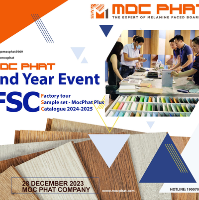 TRẢI NGHIỆM SỰ KIỆN END YEAR EVENT 2023 CỦA MỘC PHÁT JSC: SỰ KẾT HỢP HOÀN HẢO GIỮA NGHỆ THUẬT VÀ CÔNG NGHỆ VÁN PHỦ MELAMINE