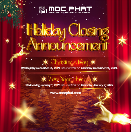 CHRISTMAS AND NEW YEAR HOLIDAYS NOTICE