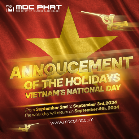 Announcement Of The Holidays Vietnam National Day
