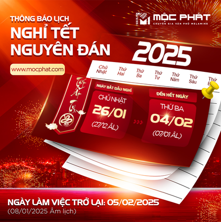 Mộc Phát Thông Báo Lịch Nghỉ Tết Nguyên Đán 2025
