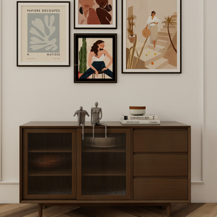 Ứng dụng của Ván phủ Melamine màu Khaki 0027 và vân gỗ Cacao Noce 0359 trong nội thất