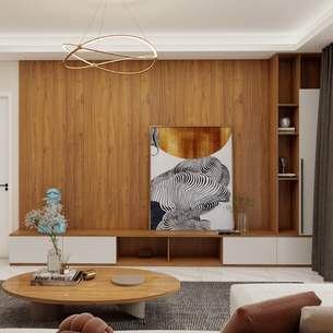 Extensive Applications of Walnut Wood Grain Melamine Faced Board 0331